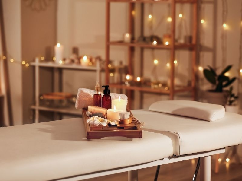 Elegant spa reception area