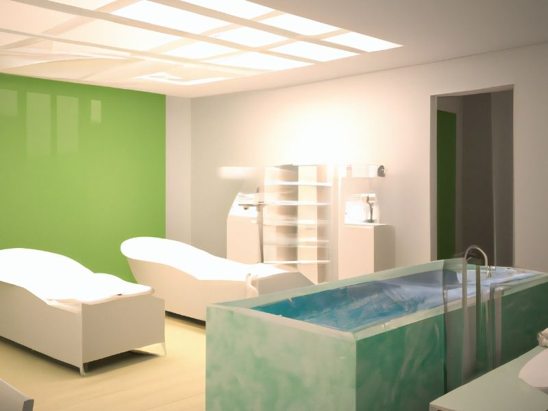 A tranquil indoor water feature